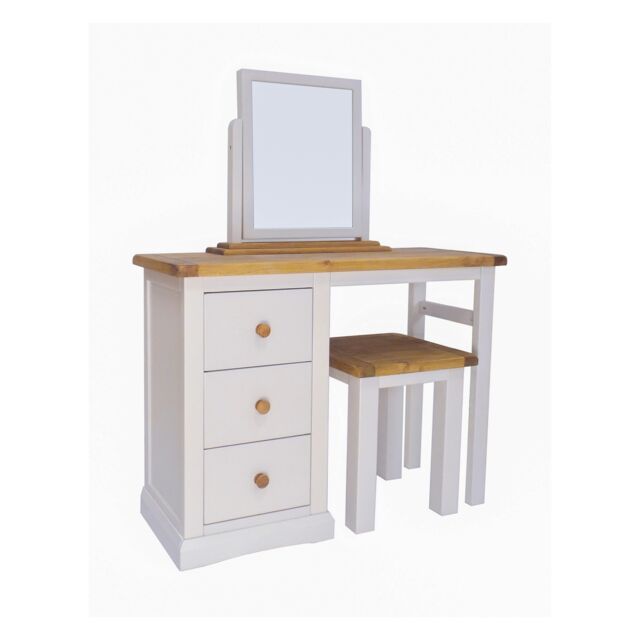 Cabinet Bits Loreo 3 Drawer Dressing Table Set Wood Knob in Light Grey - image 1