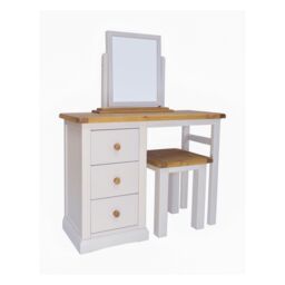 Cabinet Bits Loreo 3 Drawer Dressing Table Set Wood Knob in Light Grey
