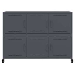 Berkfield Home Sideboard Anthracite 100.5x39x72 cm Steel in Dark Grey - thumbnail 6