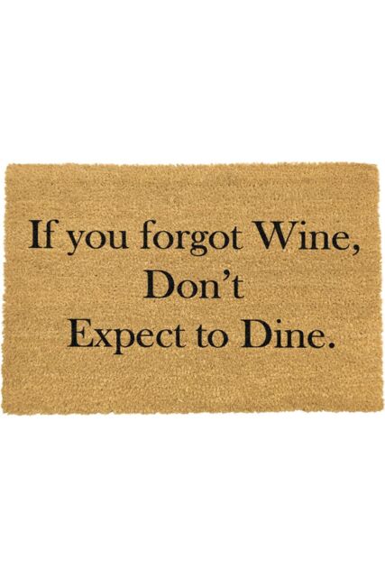 Artsy Mats If You Forgot Wine Don't Expect To Dine Doormat in Black - Size: 40 cm x 60 cm - image 1