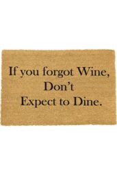 Artsy Mats If You Forgot Wine Don't Expect To Dine Doormat in Black - Size: 40 cm x 60 cm - thumbnail 1