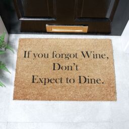 Artsy Mats If You Forgot Wine Don't Expect To Dine Doormat in Black - Size: 40 cm x 60 cm - thumbnail 4