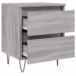 Berkfield Home Bedside Cabinets 2 pcs Grey Sonoma 40x35x50 cm Engineered Wood - Size: 40 x 35 x 50 cm - thumbnail 6
