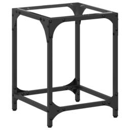 Berkfield Home Coffee Table with Transparent Glass Top 30x30x40 cm Steel - Size: 30 x 30 x 40 cm