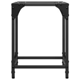 Berkfield Home Coffee Table with Transparent Glass Top 30x30x40 cm Steel - Size: 30 x 30 x 40 cm - thumbnail 5