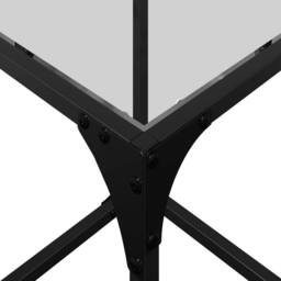 Berkfield Home Coffee Table with Transparent Glass Top 30x30x40 cm Steel - Size: 30 x 30 x 40 cm - thumbnail 8