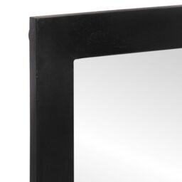 Berkfield Home Bathroom Mirror 55x1x60 cm Glass & Solid Wood Mango in Brown - Size: 55 x 1 x 60 cm - thumbnail 4
