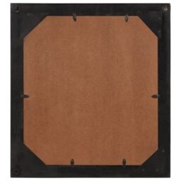 Berkfield Home Bathroom Mirror 55x1x60 cm Glass & Solid Wood Mango in Brown - Size: 55 x 1 x 60 cm - thumbnail 3