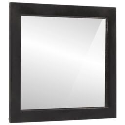 Berkfield Home Bathroom Mirror 55x1x60 cm Glass & Solid Wood Mango in Brown - Size: 55 x 1 x 60 cm - thumbnail 2