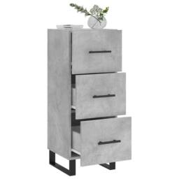 Berkfield Home Sideboard Concrete Grey 34.5x34x90 cm Engineered Wood - thumbnail 4