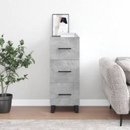 Berkfield Home Sideboard Concrete Grey 34.5x34x90 cm Engineered Wood - thumbnail 2