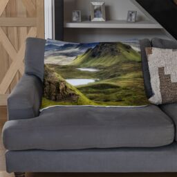 Benjamin Tate Design Highland, Scotland Designer Blanket in Natural - Size: 120 cm x 150 cm - thumbnail 2