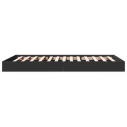 Berkfield Home Modern Bed Frame without Mattress Black 100x200 cm Engineered Wood - thumbnail 5
