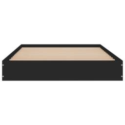 Berkfield Home Modern Bed Frame without Mattress Black 100x200 cm Engineered Wood - thumbnail 4