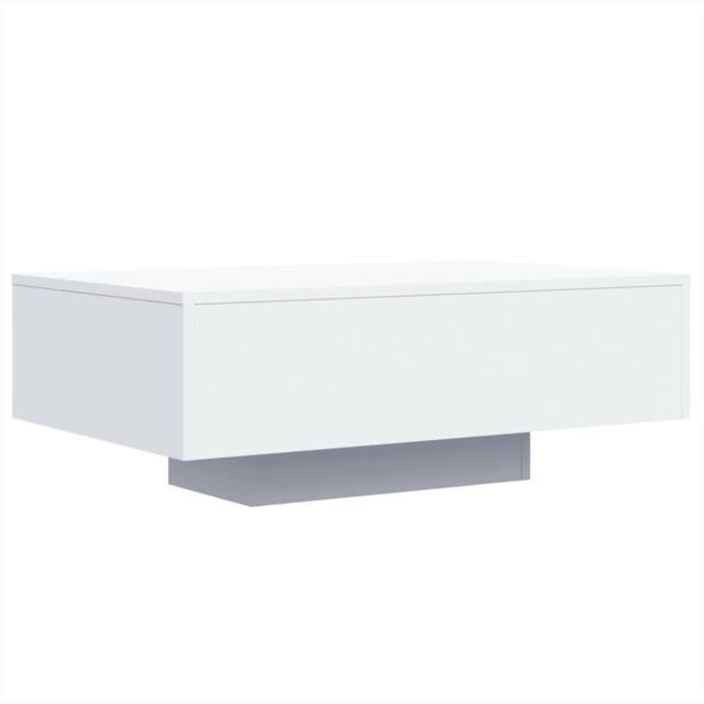 Berkfield Home Modern Coffee Table with LED Lights White 85x55x31 cm - Size: 85 x 55 x 31 cm - image 1