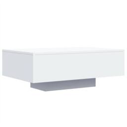 Berkfield Home Modern Coffee Table with LED Lights White 85x55x31 cm - Size: 85 x 55 x 31 cm - thumbnail 1