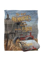 JQ Licensing Lz-Jp On The Farm Tractor Silky Touch Super Soft Throw Blanket 152 X 127 cm in White - thumbnail 2