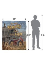 JQ Licensing Lz-Jp On The Farm Tractor Silky Touch Super Soft Throw Blanket 152 X 127 cm in White - thumbnail 5