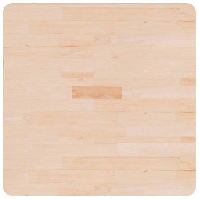 Berkfield Home Square Table Top 70x70x1.5 cm Untreated Solid Wood Oak in Natural - image 1