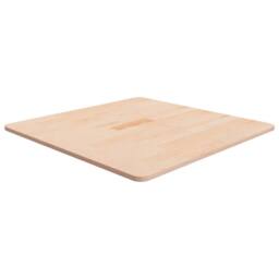 Berkfield Home Square Table Top 70x70x1.5 cm Untreated Solid Wood Oak in Natural - thumbnail 2