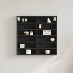 Berkfield Home Vitrine Cabinet Black 60x8.5x58 cm Engineered Wood - thumbnail 2