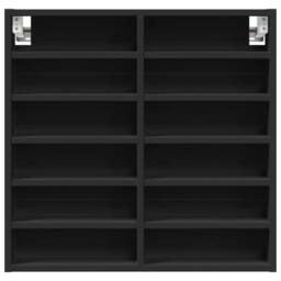 Berkfield Home Vitrine Cabinet Black 60x8.5x58 cm Engineered Wood - thumbnail 4