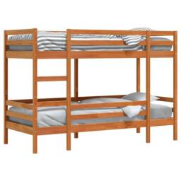 Berkfield Home Bunk Bed without Mattress Wax Brown 90x200 cm Solid Wood Pine - thumbnail 4