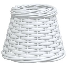 Berkfield Home Ceiling Lamp Shade White √ò15x12 cm Wicker - Size: 15x12 cm - thumbnail 2