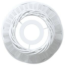 Berkfield Home Ceiling Lamp Shade White √ò15x12 cm Wicker - Size: 15x12 cm - thumbnail 5