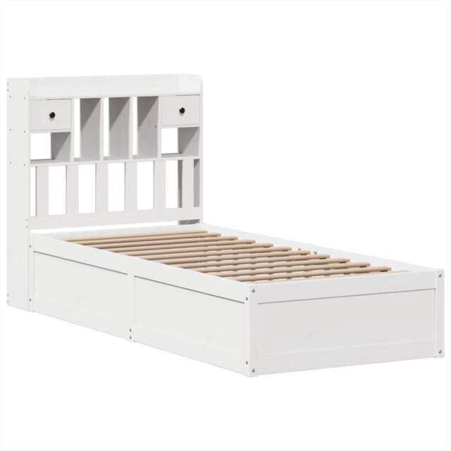 Berkfield Home Beautiful Bed Frame without Mattress White 90x200 cm Solid Wood Pine - image 1