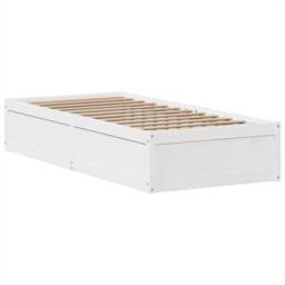 Berkfield Home Beautiful Bed Frame without Mattress White 90x200 cm Solid Wood Pine - thumbnail 5