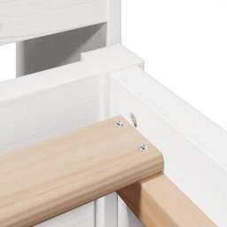 Berkfield Home Beautiful Bed Frame without Mattress White 90x200 cm Solid Wood Pine - thumbnail 9