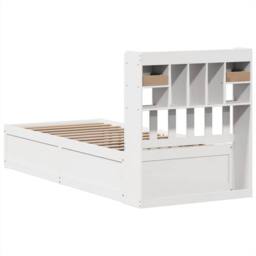 Berkfield Home Beautiful Bed Frame without Mattress White 90x200 cm Solid Wood Pine - thumbnail 7