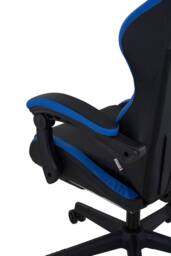 Living and Home High Back Gaming Chair with Massage Lumbar Support & Footrest in Blue - thumbnail 7