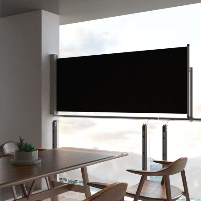 Berkfield Home Patio Retractable Side Awning 100 x 300 cm Black - image 1