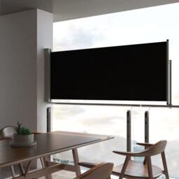 Berkfield Home Patio Retractable Side Awning 100 x 300 cm Black - thumbnail 1