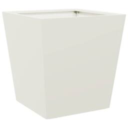 Berkfield Home Garden Planters White 2 pcs 40x40x40 cm Steel - Size: 40 x 40 x 40 cm - thumbnail 5