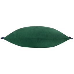 Wylder Tilly Velvet Frill Reversible Cushion in Bottle Green - Size: 40 cm x 60 cm - thumbnail 2