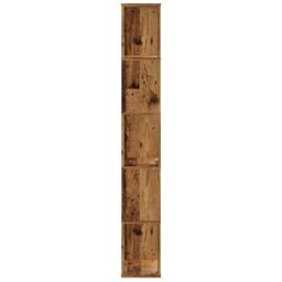 Berkfield Home Bookcase 5-Tier Old Wood 45x23.5x162.5 cm Engineered Wood in Brown - thumbnail 4