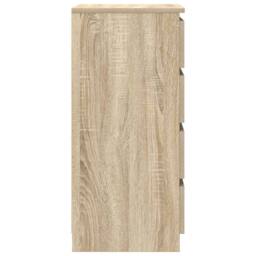 Berkfield Home Sideboard Sonoma Oak 37.5x35x76 cm Engineered Wood in Light Tan - thumbnail 7
