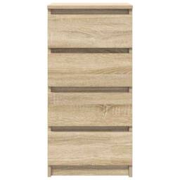 Berkfield Home Sideboard Sonoma Oak 37.5x35x76 cm Engineered Wood in Light Tan - thumbnail 6