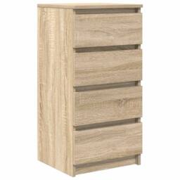 Berkfield Home Sideboard Sonoma Oak 37.5x35x76 cm Engineered Wood in Light Tan - thumbnail 1