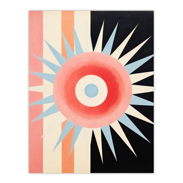 "Artery8 Aquarius Supernova Universe Sun Abstract Minimalist Unframed Wall Art Print Poster Home Decor Premium - Size: W12"" x H16""" - image 1