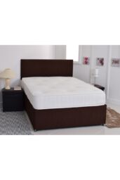 Starlight Beds Double Memory Foam Mattress Bonnell Spring Support Cool-Touch Fabric in White - Size: Single