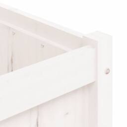 Berkfield Home Garden Planter White 150x50x50 cm Solid Wood Pine - Size: 150 x 50 x 50 cm - thumbnail 9