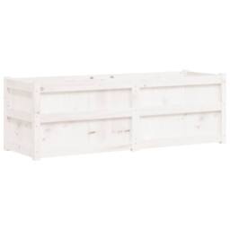 Berkfield Home Garden Planter White 150x50x50 cm Solid Wood Pine - Size: 150 x 50 x 50 cm - thumbnail 7