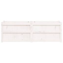 Berkfield Home Garden Planter White 150x50x50 cm Solid Wood Pine - Size: 150 x 50 x 50 cm - thumbnail 5