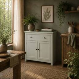 Wyld Haus Luhaso Green Sideboard Cabinet with Drawer & Adjustable Shelf - thumbnail 1