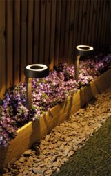 Luxform Up & Down Solar Light Orange 2Pk in Black