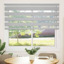 Berkfield Home Elegant Zebra Blind Light Grey 165x100 cm Fabric Width 160.9 cm P - thumbnail 3